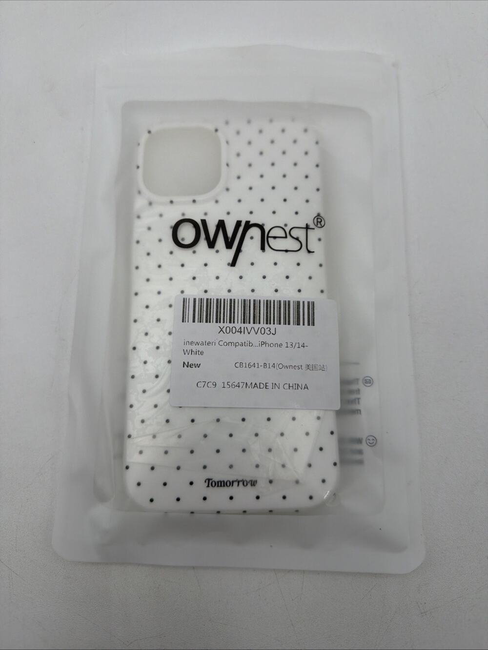 Polka Dot Aesthetics Design Simple Case for iPhone 13 & iPhone 14, 6.1'' - White